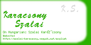 karacsony szalai business card